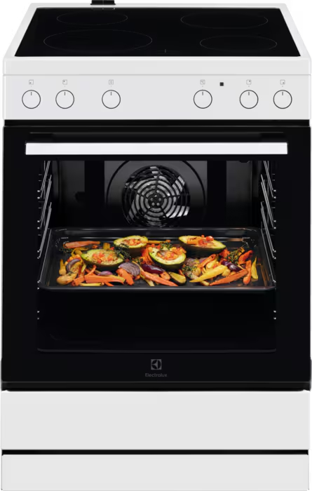 ELECTROLUX fornuis met keramische kookplaat - 60cm - LKR62001CW