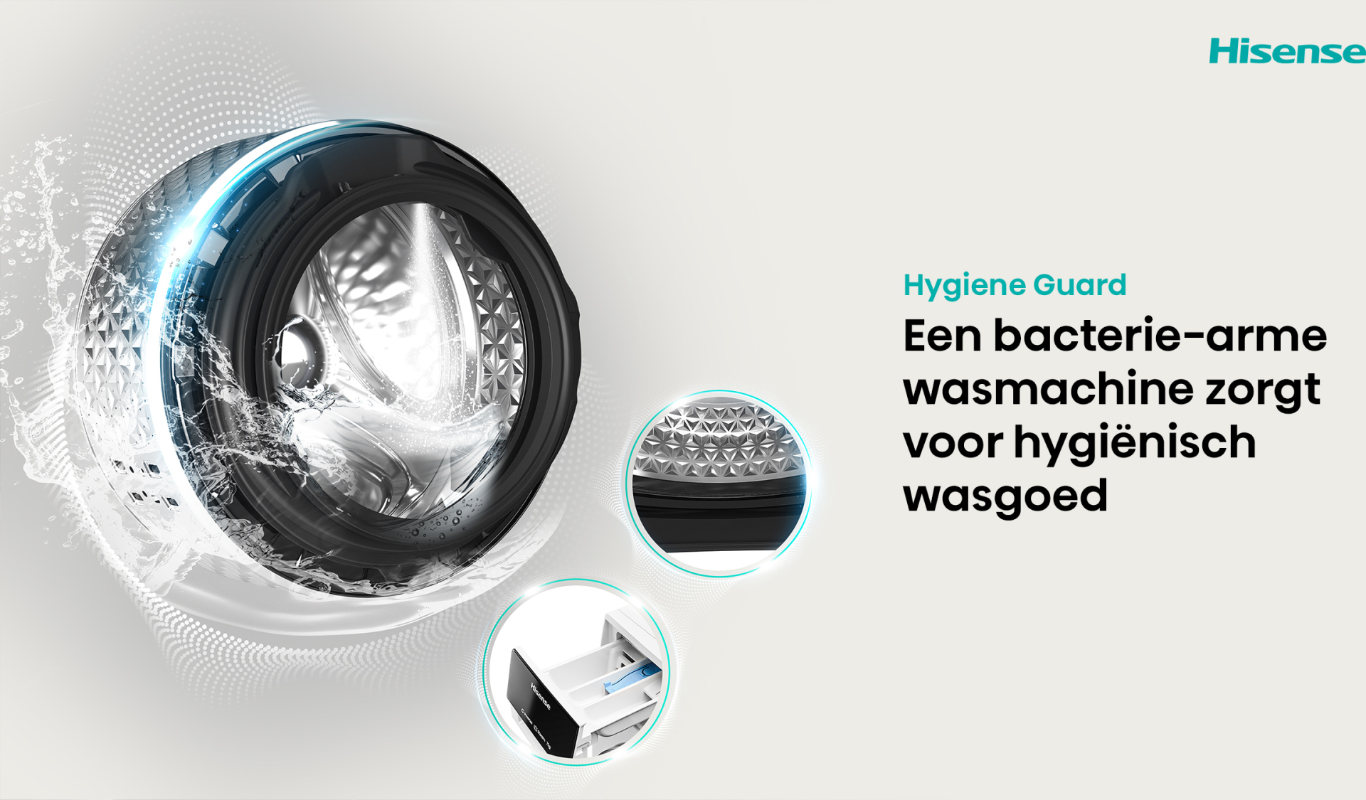 HISENSE was- droogcombinatie - WD3S9043BW3