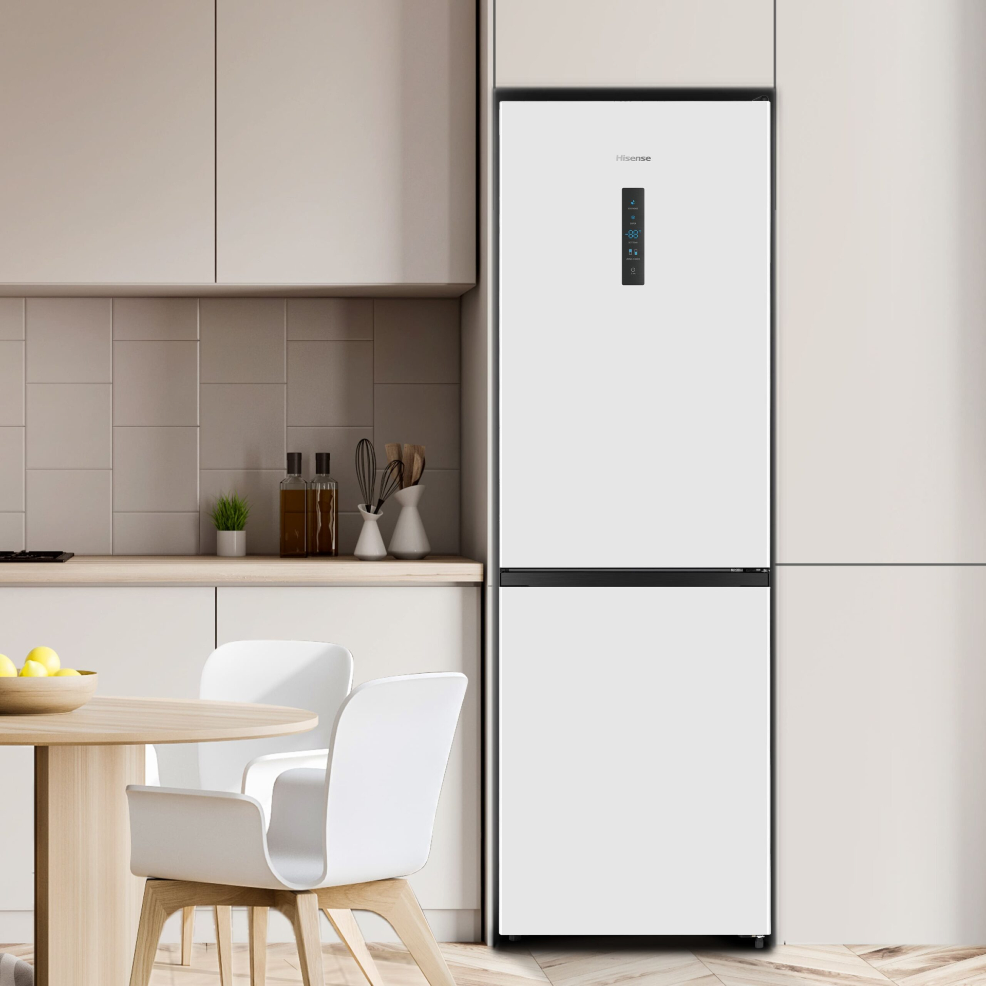HISENSE vrijstaande koel-/vriescombinatie - 186cm - RB390N4BWC