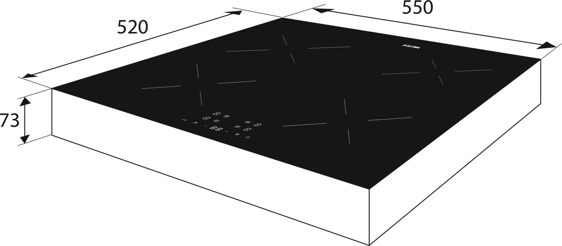 ETNA vrijstaande inductiekookplaat - 55cm - KIV454RVS