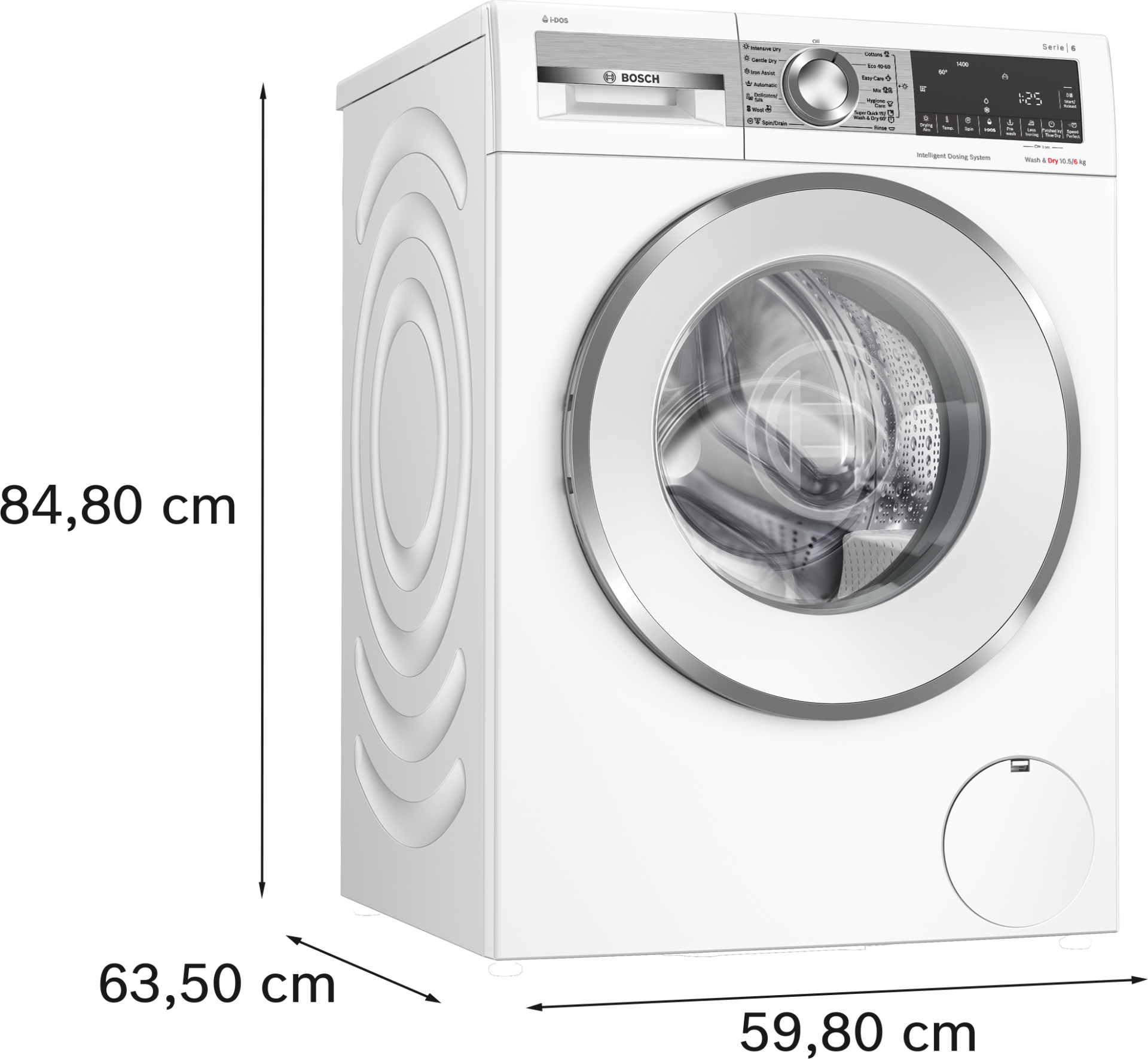 BOSCH SERIE 6 Was-droogcombinatie 6 kg - WNG254A9BY