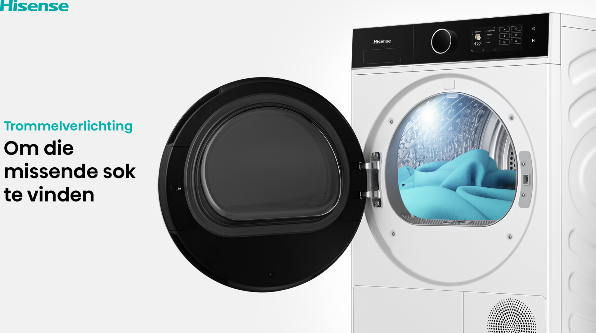 HISENSE was- droogcombinatie - WD5I8043BWF