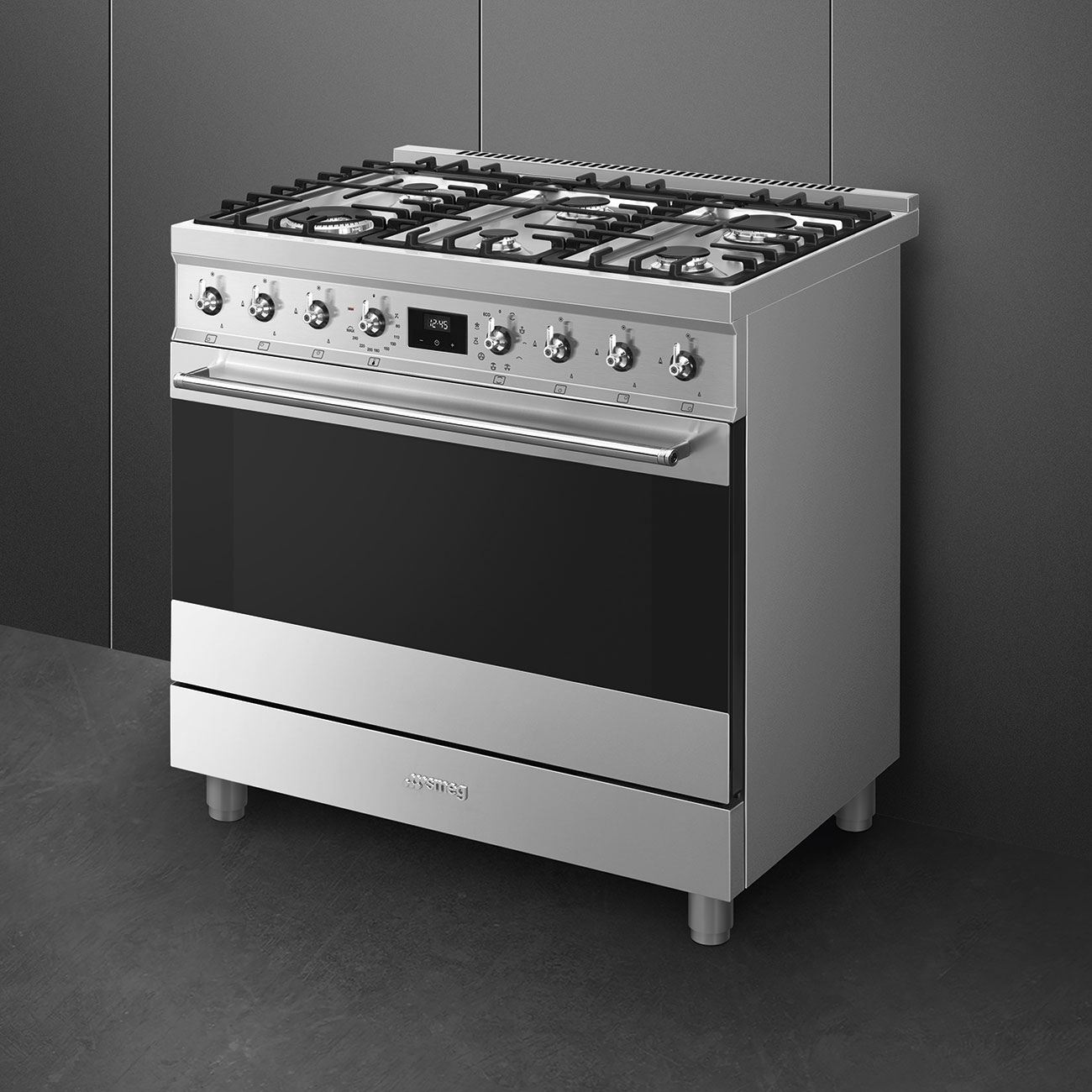 SMEG fornuis met gaskookplaat - 90cm - C9GMX2