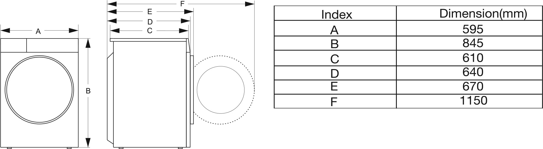 HISENSE droogkast - warmtepomp - DH5S102BW
