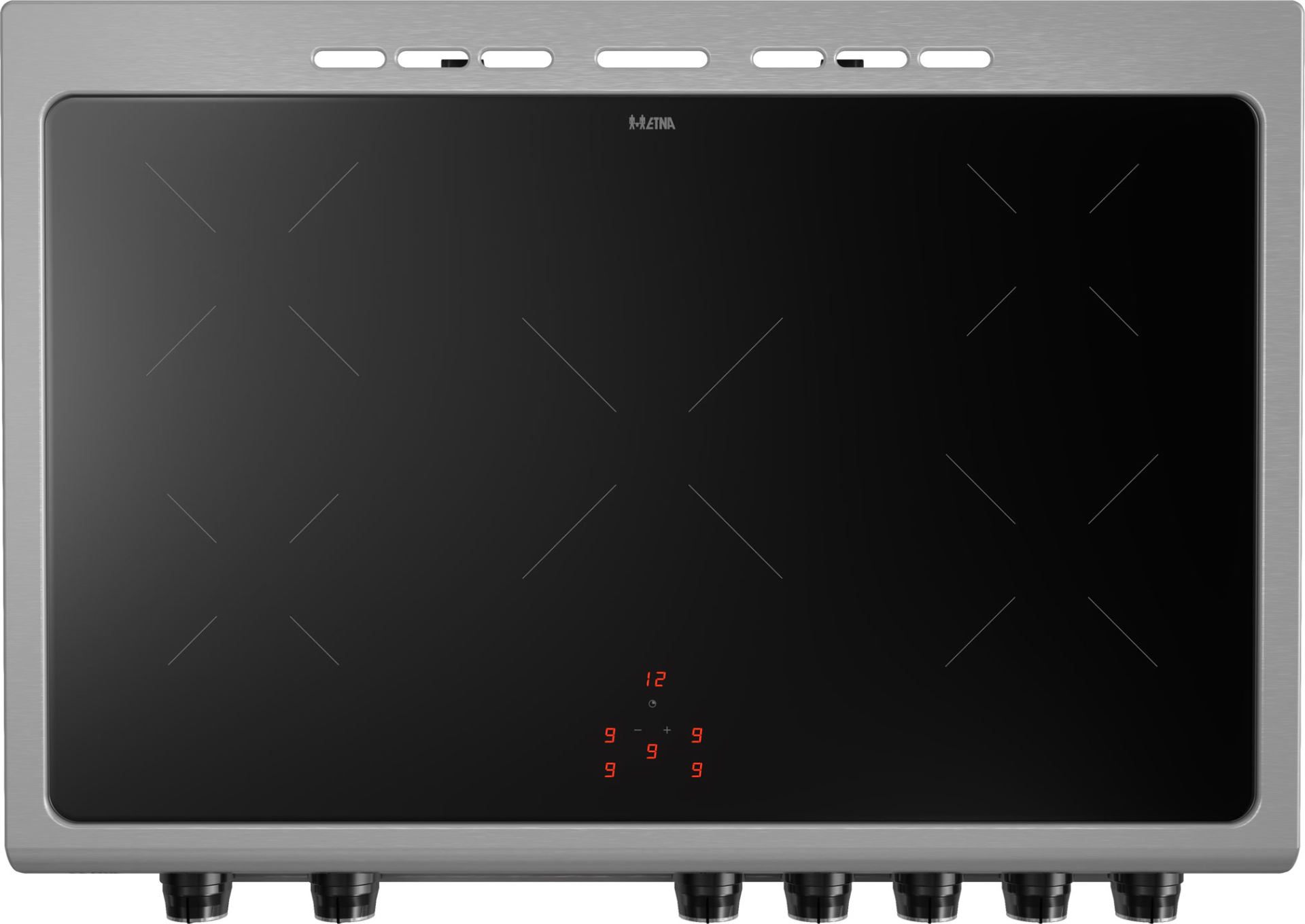 ETNA fornuis met inductie kookplaat - 90cm - FI590RVS