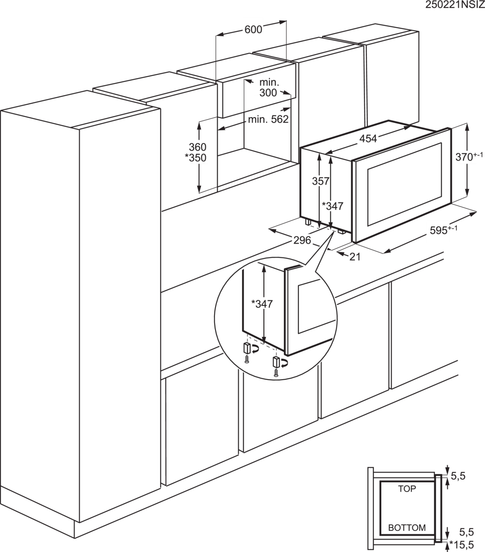 ELECTROLUX 800 Microgolfoven - 60cm - KMFE172TEK