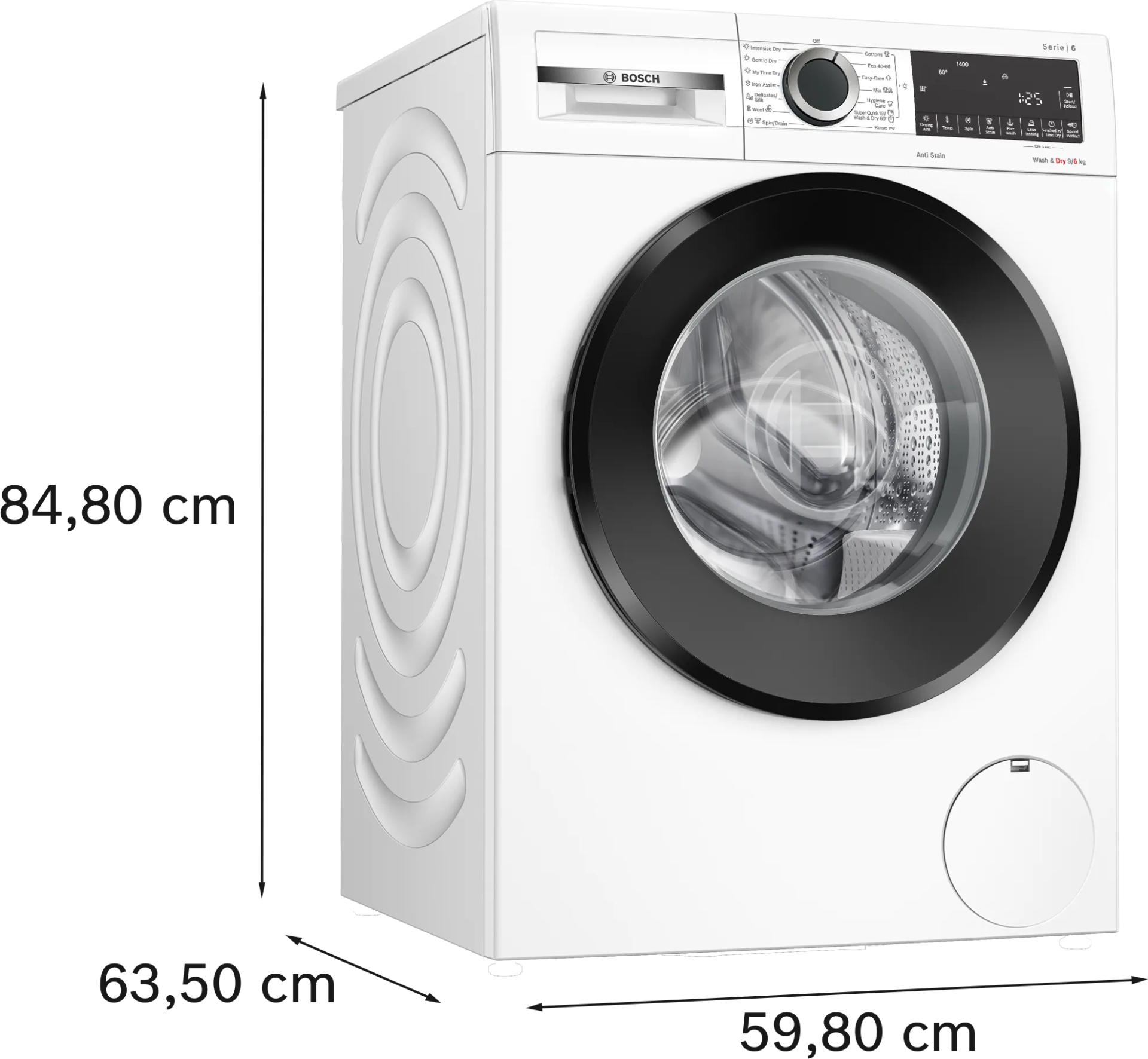BOSCH SERIE 6 Was-droogcombinatie 6 kg - WNG24401BY