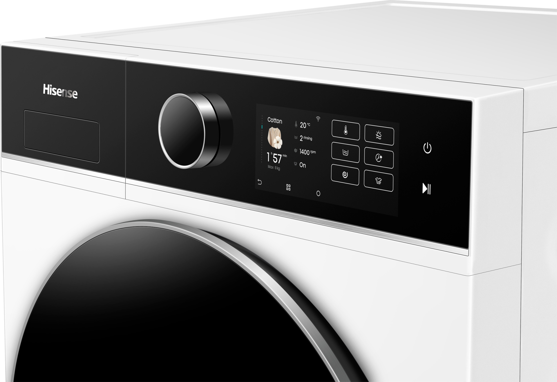 HISENSE was- droogcombinatie - WD5I8043BWF