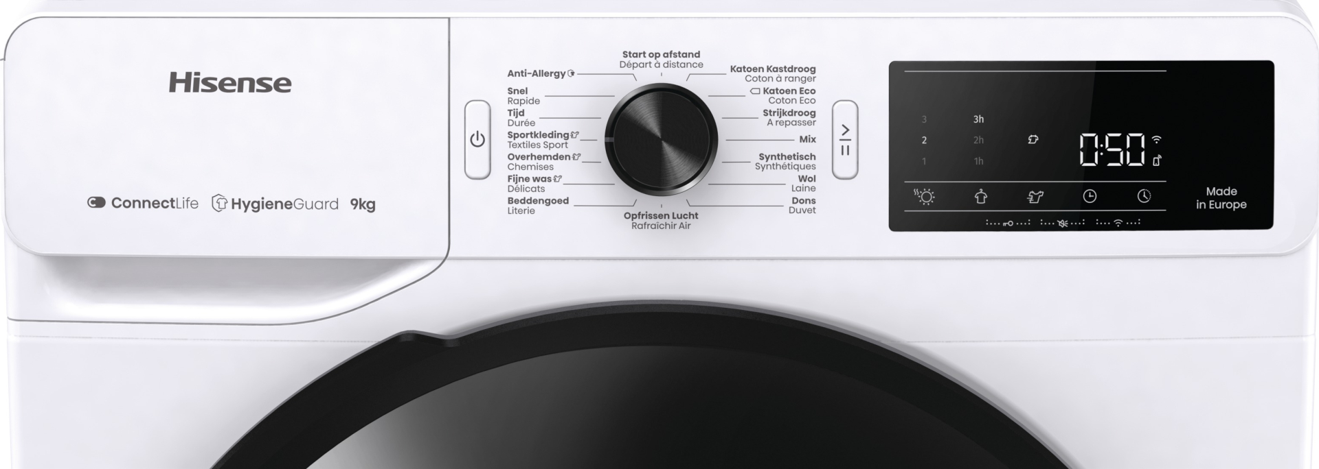 HISENSE droogkast - warmtepomp - DH3V903UW/BLX