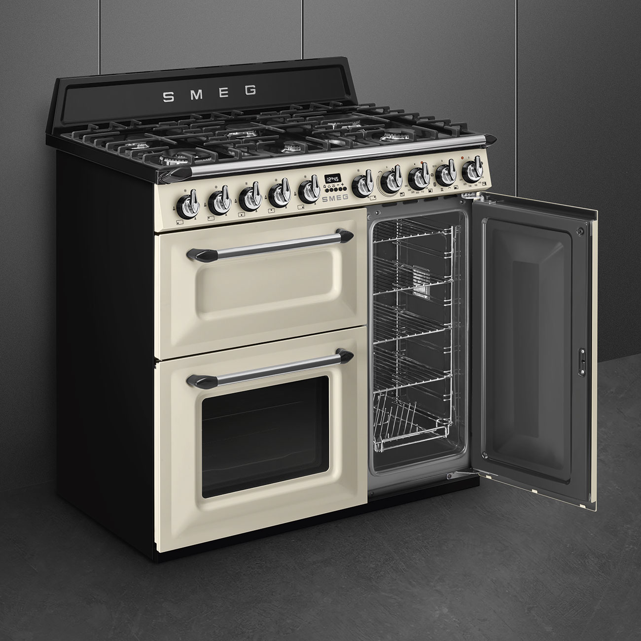 SMEG fornuis met gaskookplaat - 90cm - TR93P