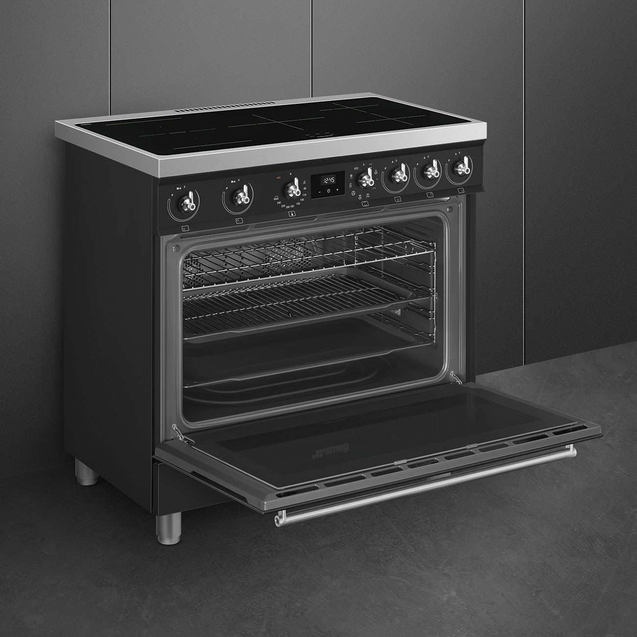 SMEG fornuis met inductie kookplaat - 90cm - C9IMMB2