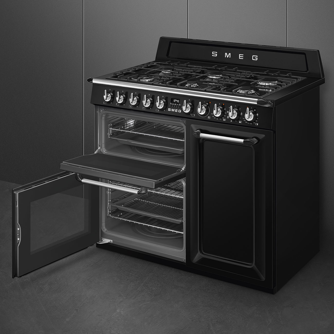 SMEG fornuis met gaskookplaat - 100cm - TR103BL
