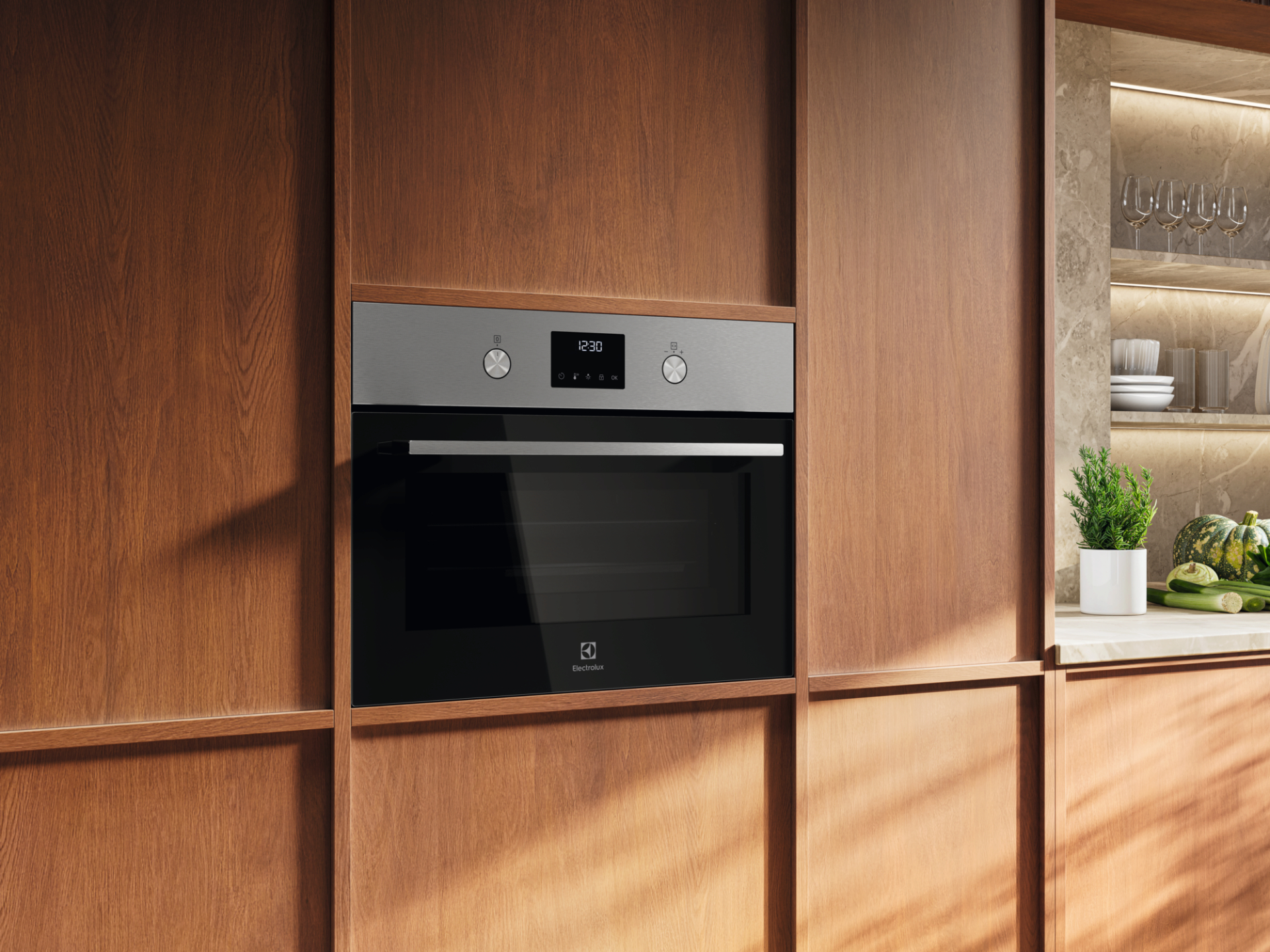 ELECTROLUX 500 multifunctionele oven met microgolfoven - 45cm - KVNFE46GX