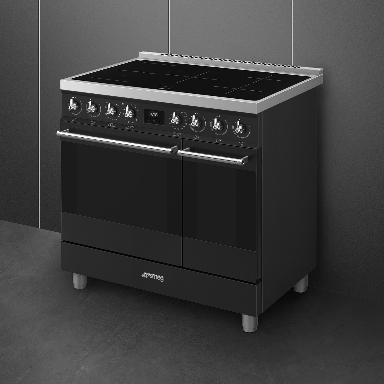 SMEG fornuis met inductie kookplaat - 90cm - C92IPMB2