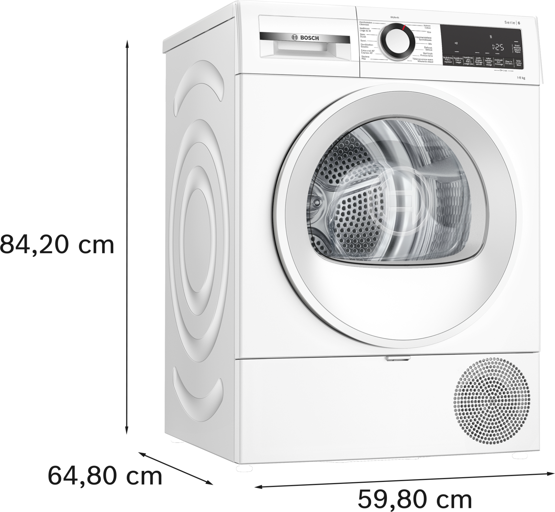 BOSCH Serie 8 Droogkast 8 kg - WQG133DEFG