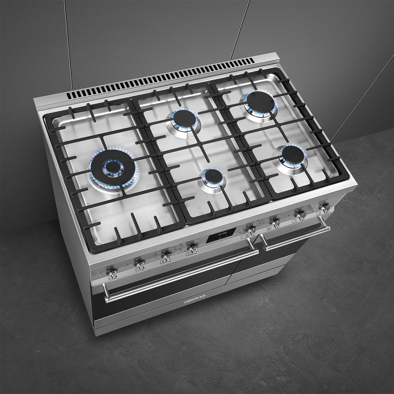 SMEG fornuis met gaskookplaat - 90cm - C92GPX2