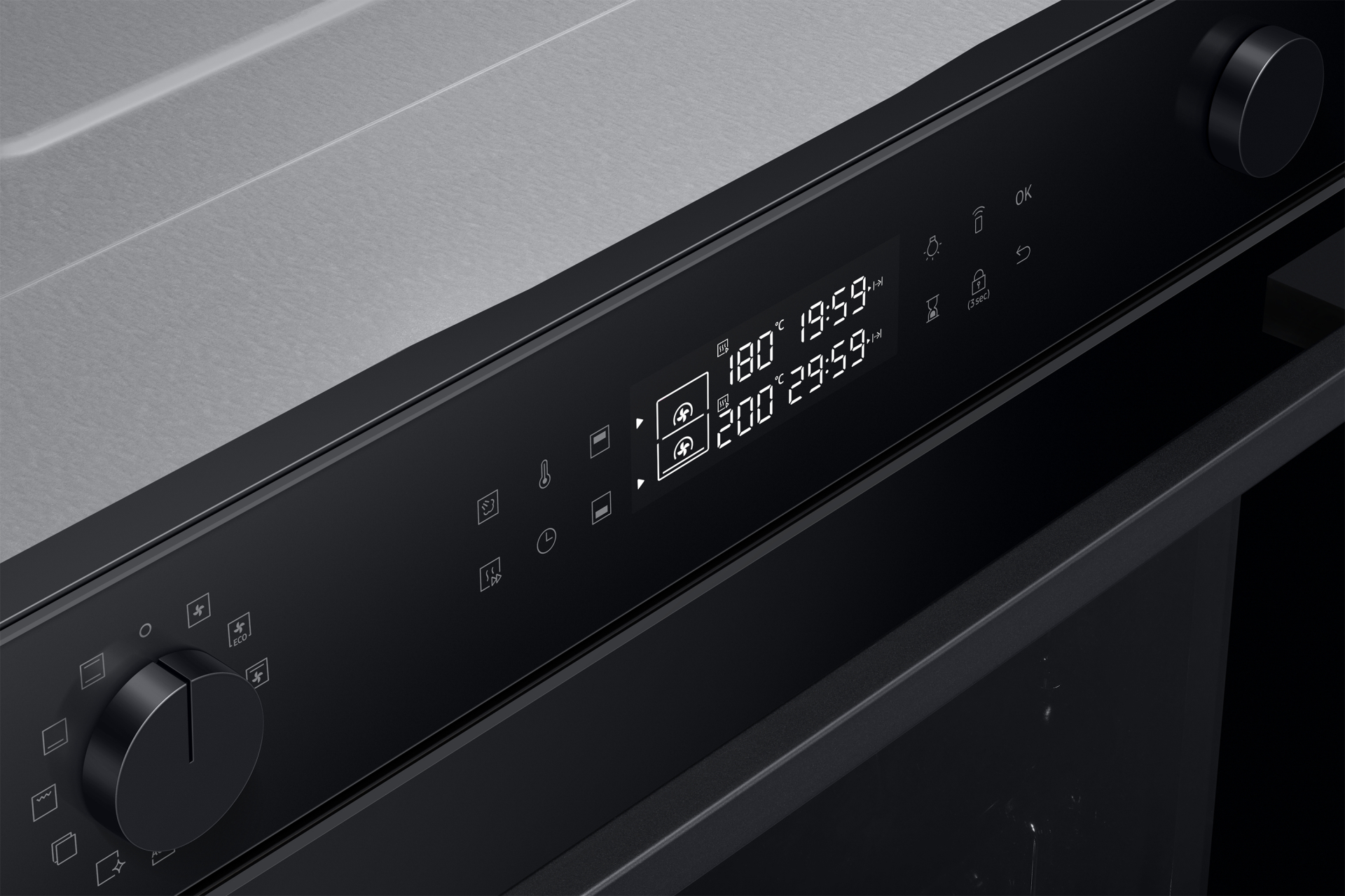 SAMSUNG multifunctionele oven met stoomtoevoeging - 60cm - NV7B4450VAK