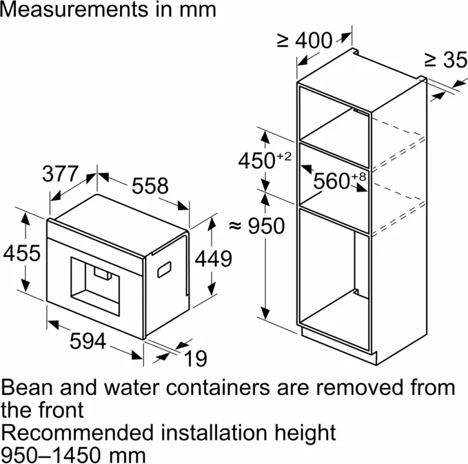 SIEMENS IQ700 inbouw koffiemachine - 45cm - CT918L1D0