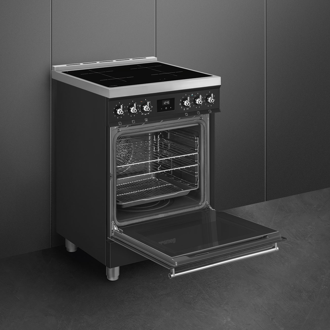 SMEG fornuis met inductie kookplaat - 60cm - C6IPMBM2
