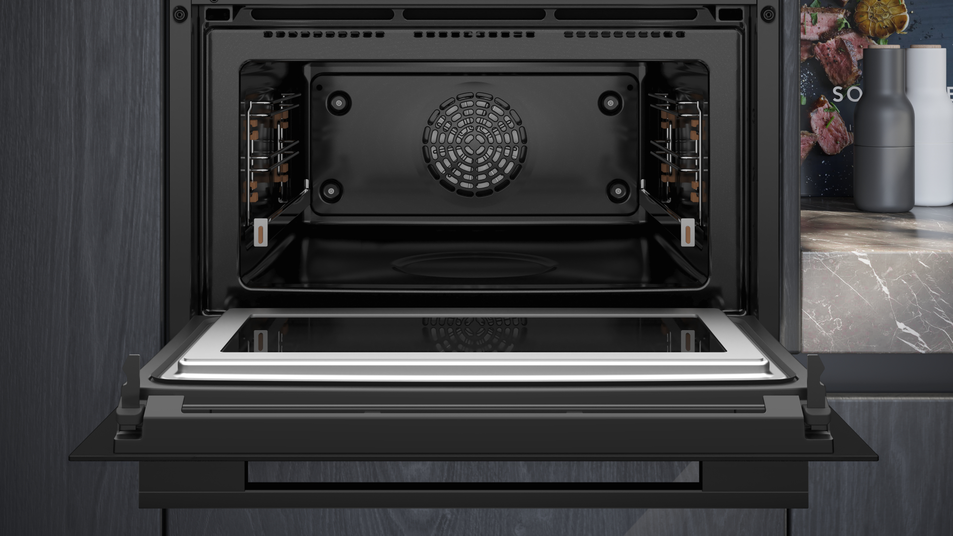 SIEMENS IQ700 multifunctionele oven met microgolfoven - 45cm - CM776GKB1