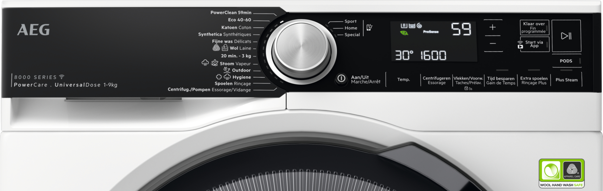 AEG 8000 wasmachine - LR87UC966