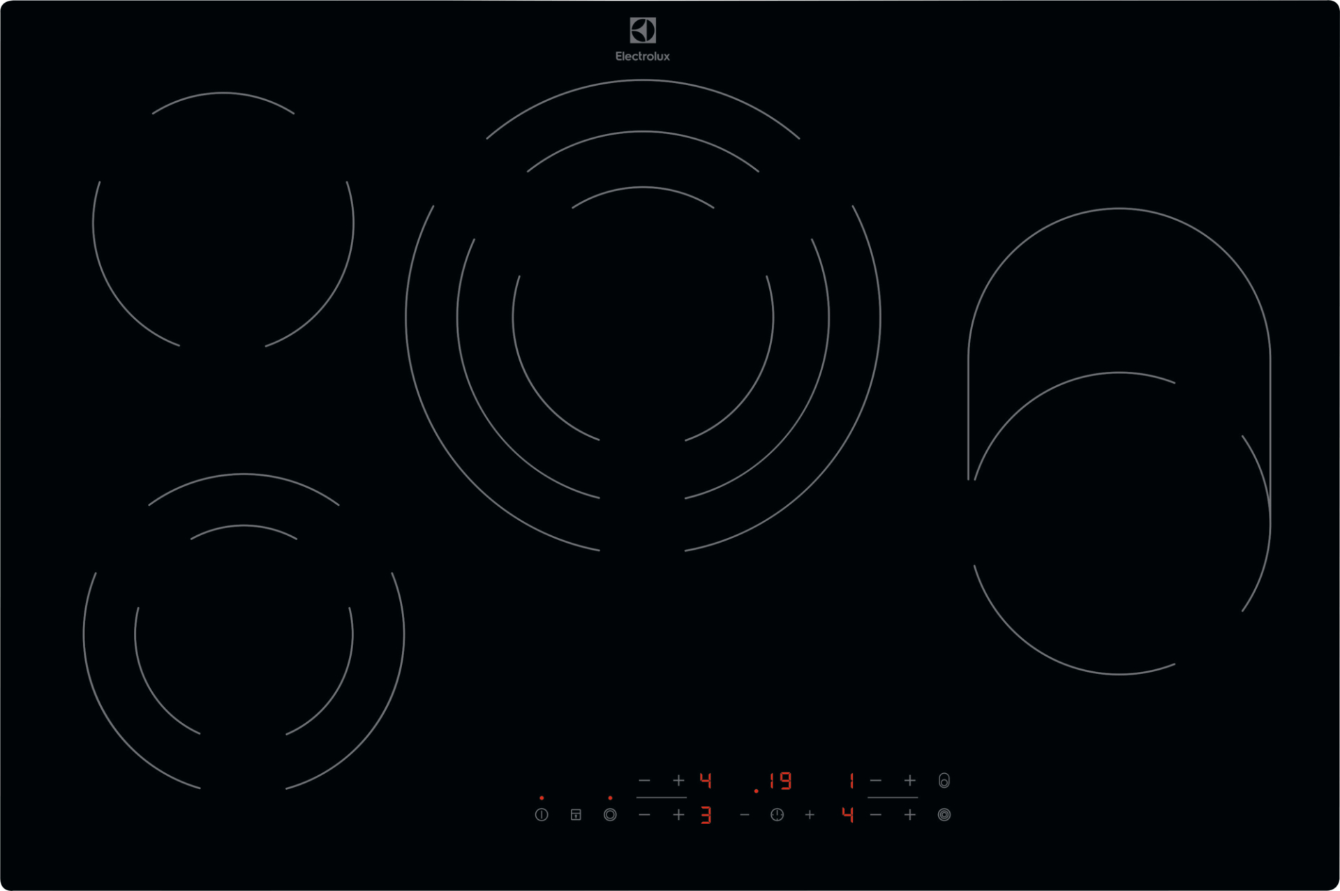 ELECTROLUX 300 vitrokeramische kookplaat - 80cm - LRR8438CK