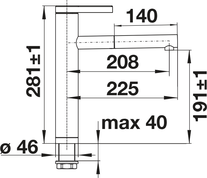 BLANCO LINEE-S ééngreepsmengkraan - keuken - 518441