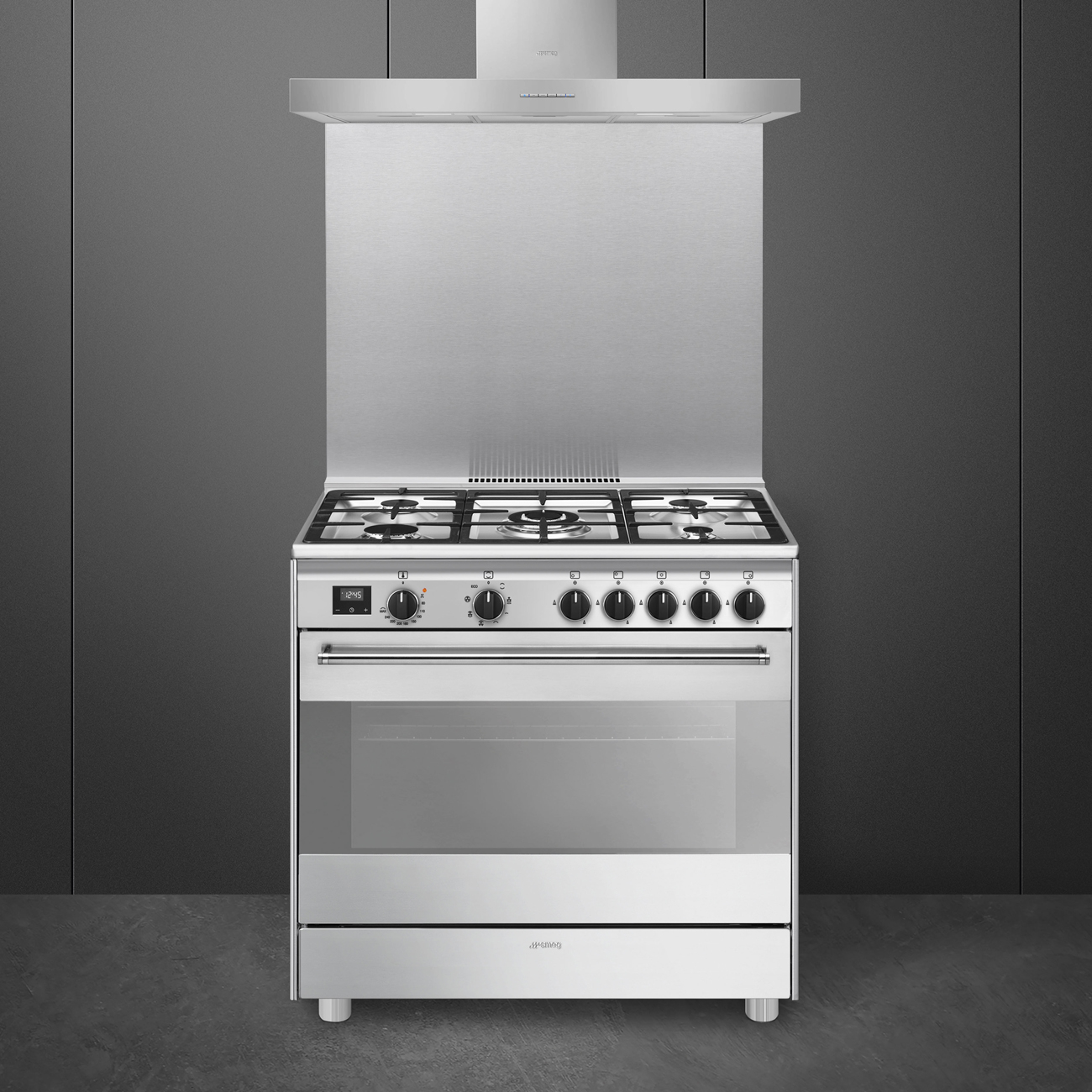SMEG fornuis met gaskookplaat - 90cm - BG91X2