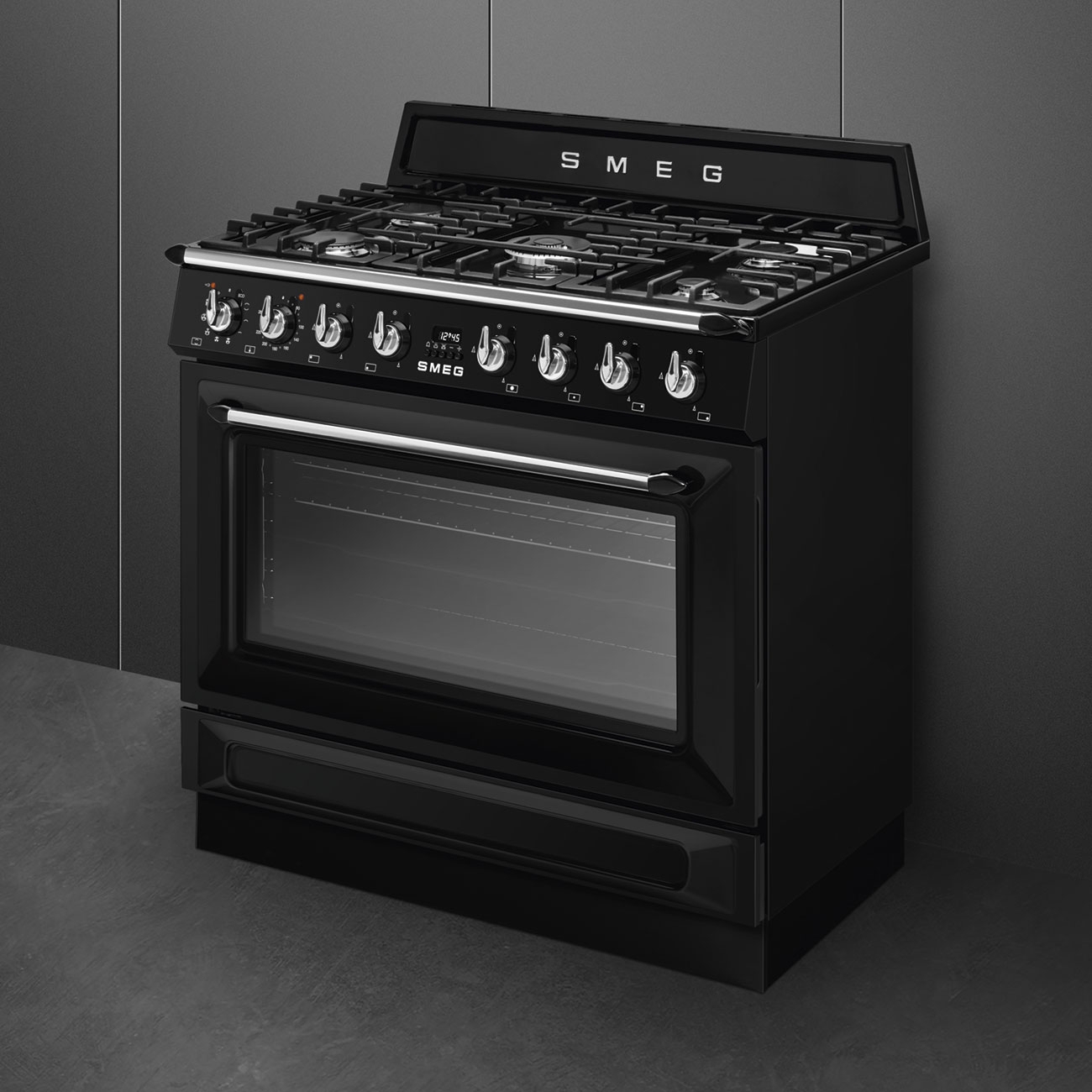 SMEG fornuis met gaskookplaat - 90cm - TR90GPBL