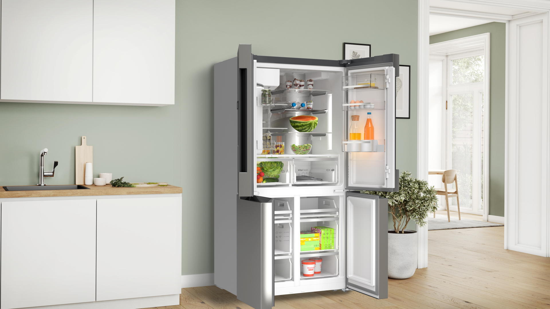 BOSCH SERIE 6 side-by-side - 183cm - KFD96APEA