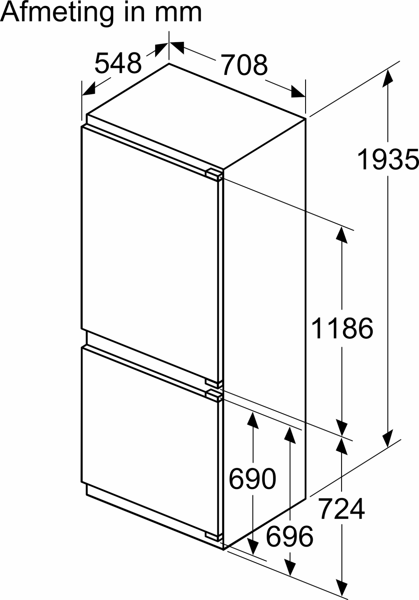 BOSCH SERIE 6 koel-/vriescombinatie - 194cm - KBN96SDD0
