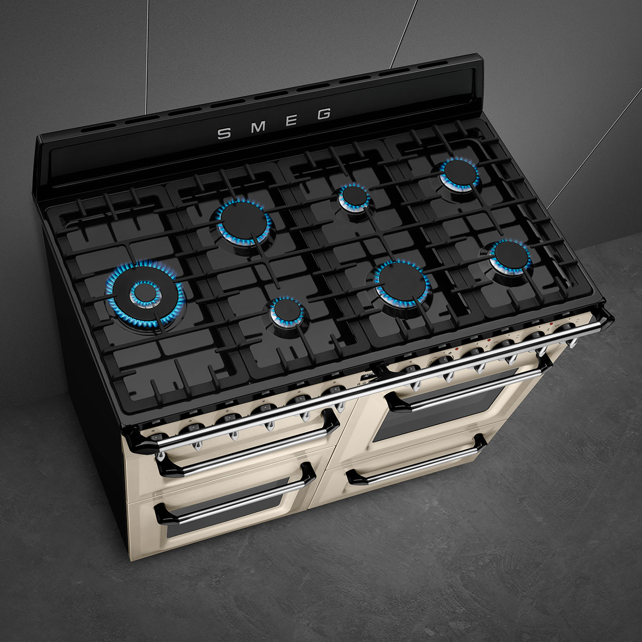 SMEG fornuis met gaskookplaat - 110cm - TR4110P1