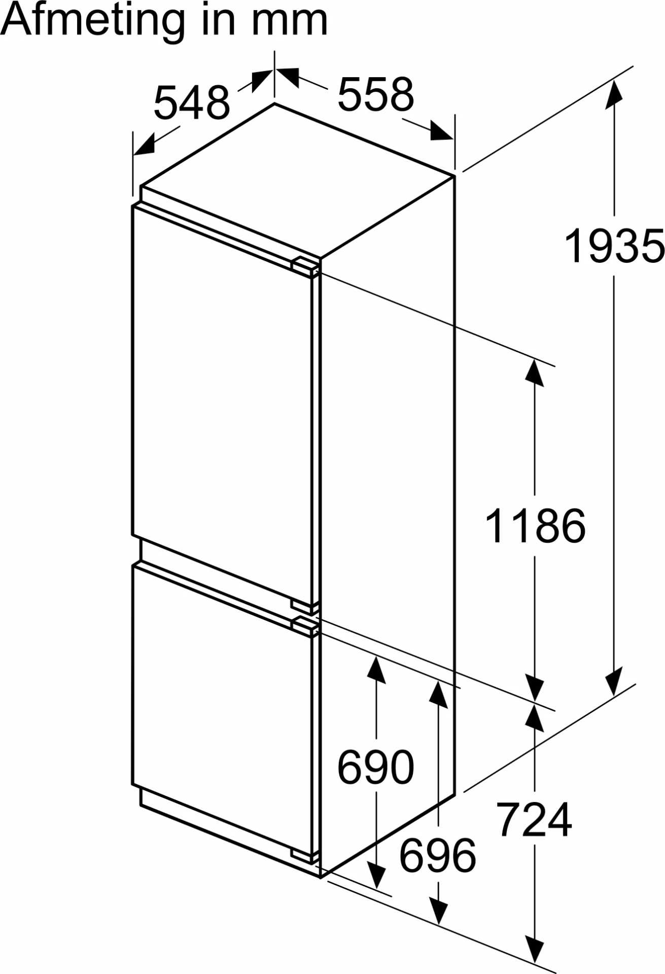 SIEMENS IQ300 koel-/vriescombinatie - 194cm - KI96NSFD0