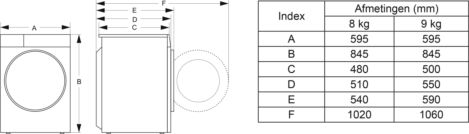 HISENSE wasmachine - WF3S9045BW3/BLX