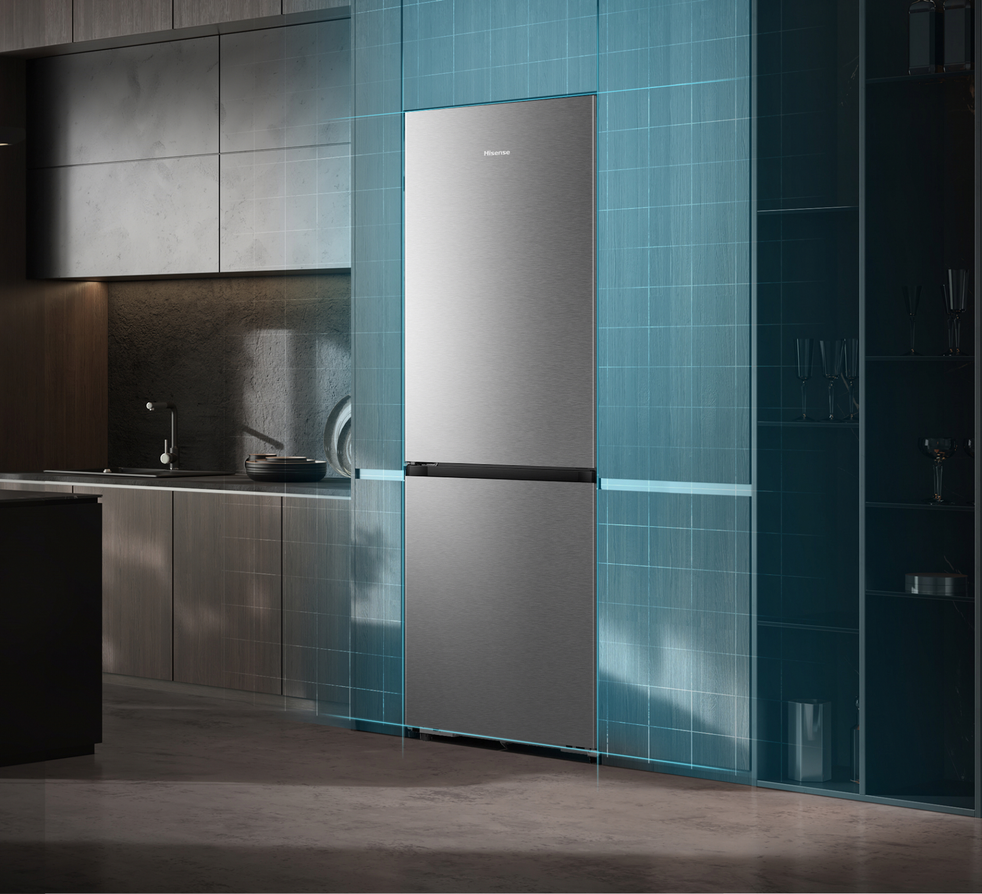 HISENSE vrijstaande koel-/vriescombinatie - 185cm - RB3K330SAIC