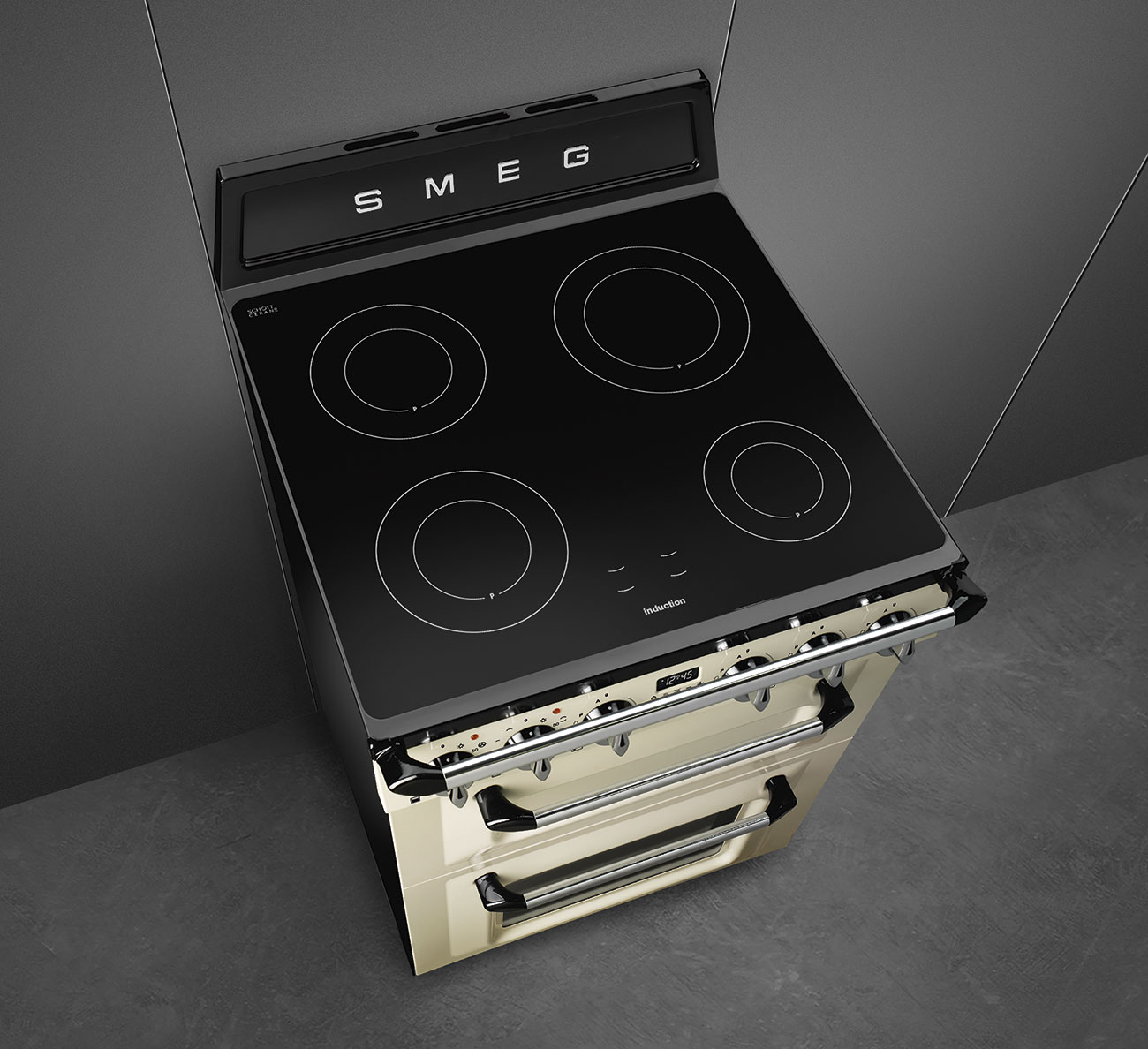 SMEG fornuis met inductie kookplaat - 60cm - TR62IP2