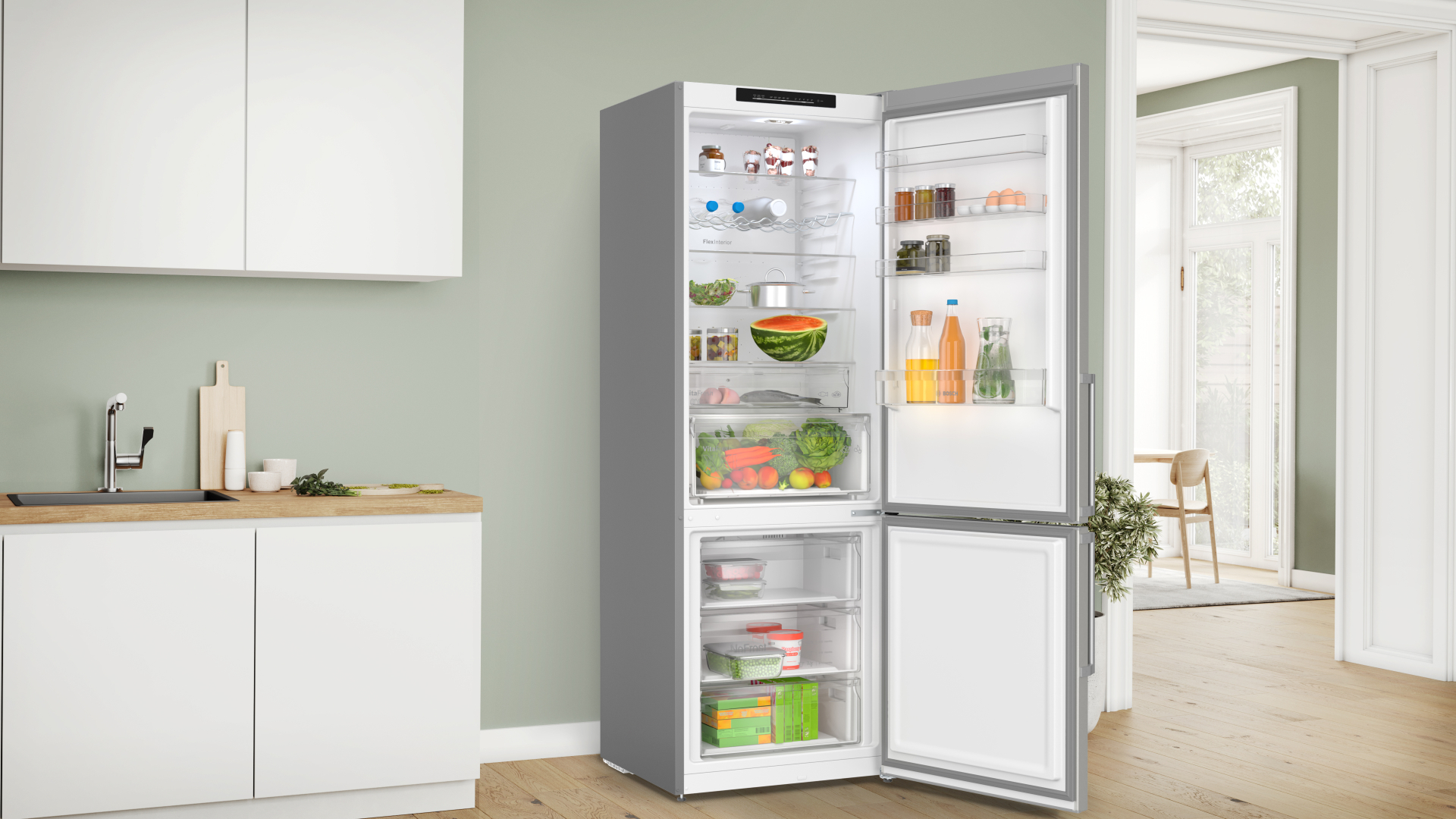 BOSCH SERIE 4 Vrijstaande koel-vriescombinatie - KGN49VICT