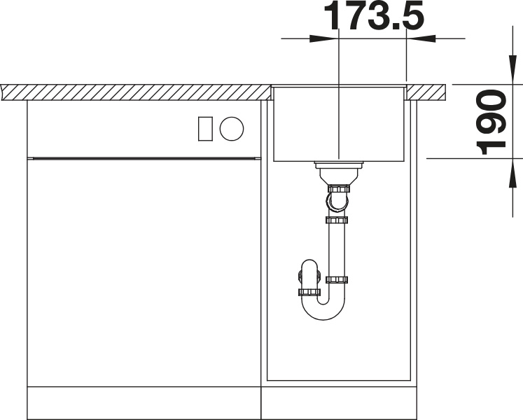 BLANCO SUBLINE spoelbak - 523419