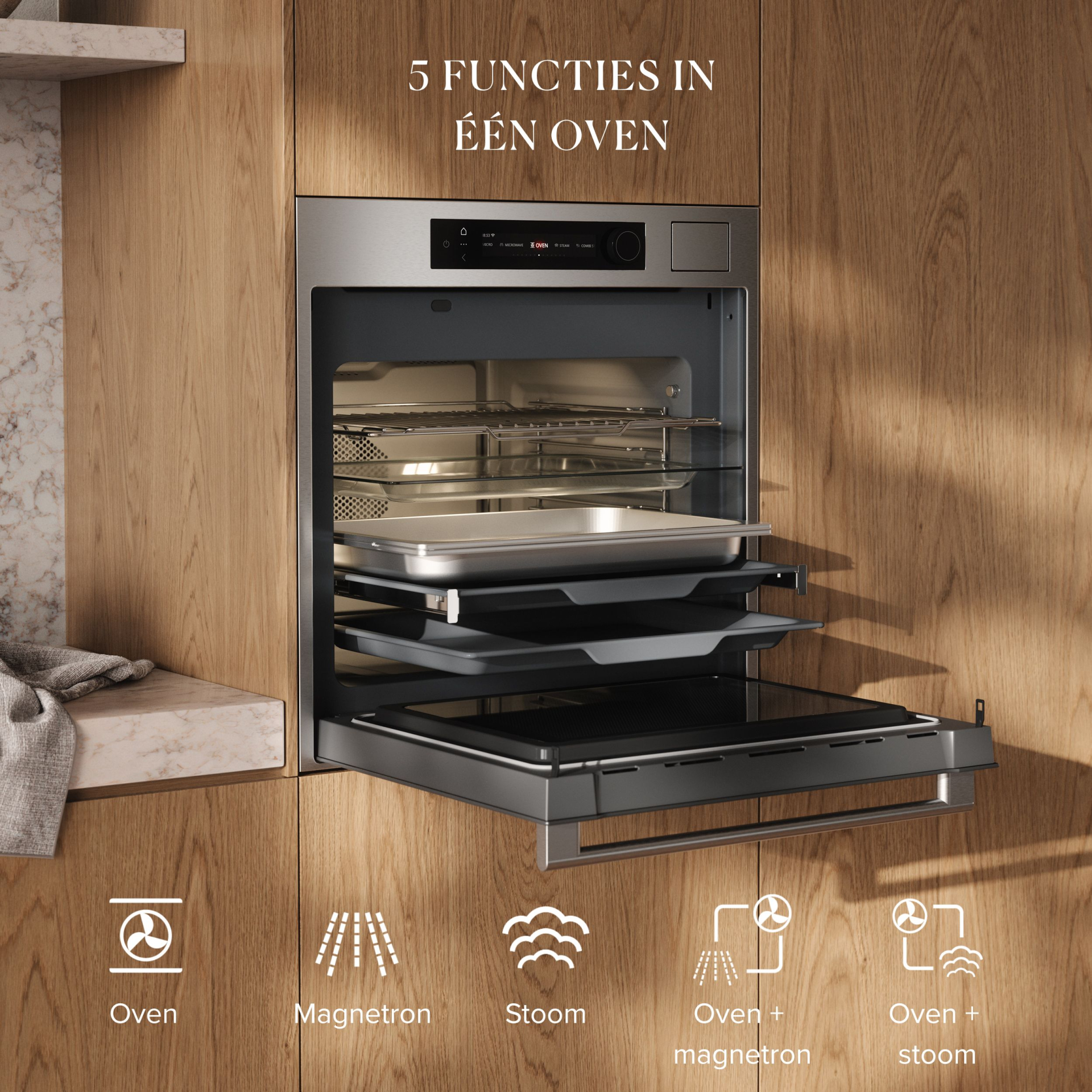 ATAG multifunctionele oven - combi - 60cm - CSX8611D