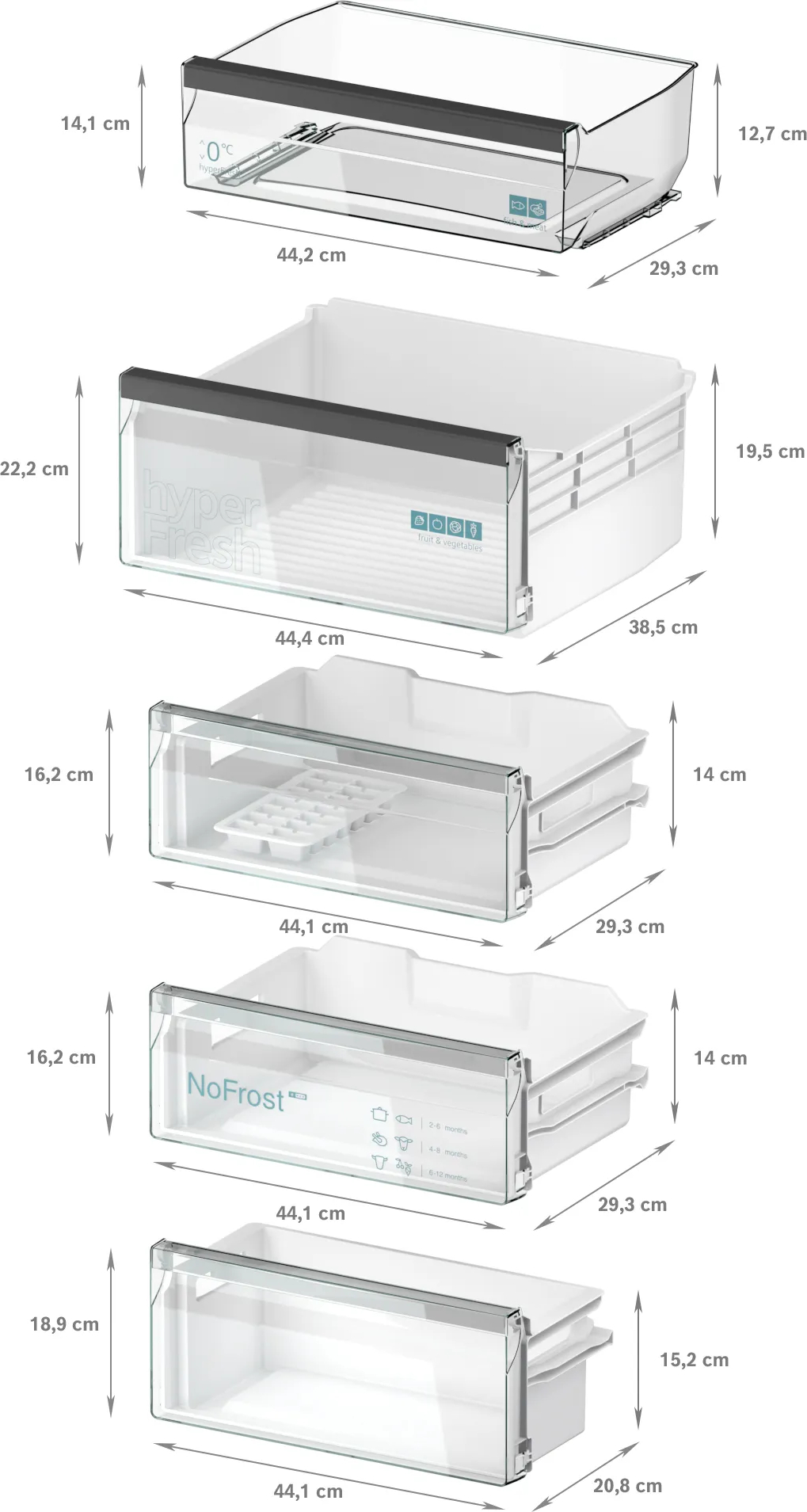 SIEMENS IQ300 koel-/vriescombinatie - 194cm - KI96NSFD0