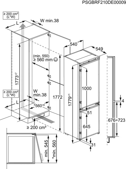AEG 6000 koel-/vriescombinatie - 178cm - TSC6N181ES