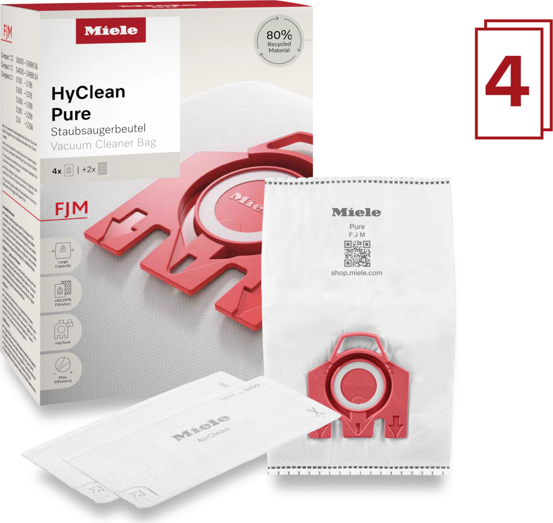 MIELE stofzuigerzak - FJMHYCLEANPURE80RECYCLED4PACK