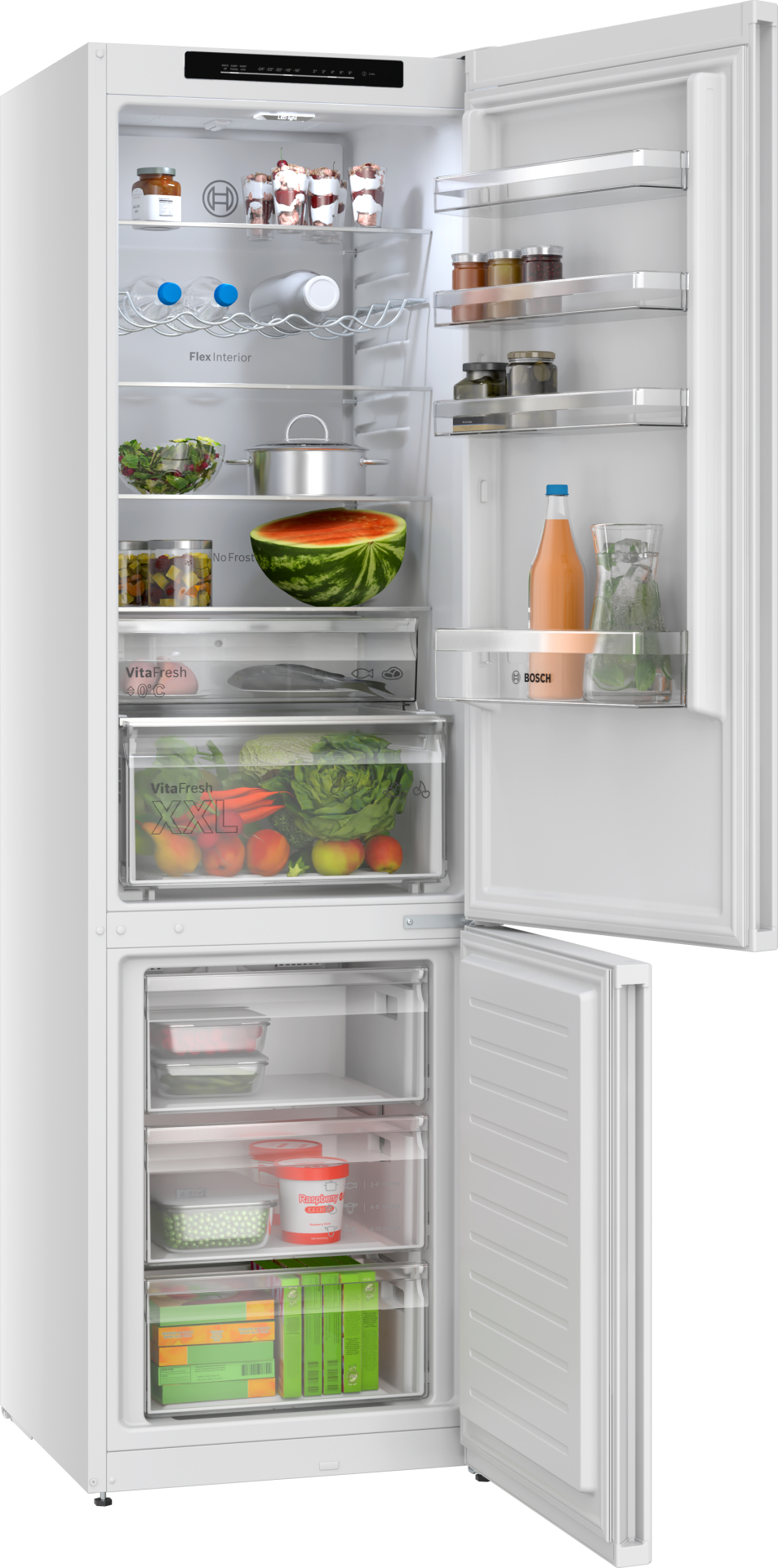 BOSCH SERIE 4 Vrijstaande koel-vriescombinatie - KGN392WCF