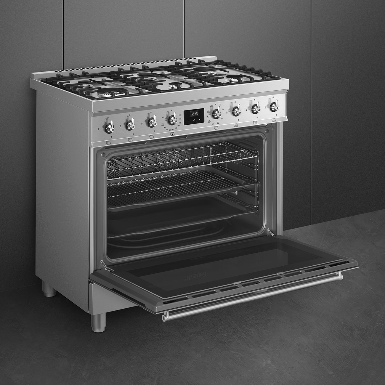 SMEG fornuis met gaskookplaat - 90cm - C9GMX2