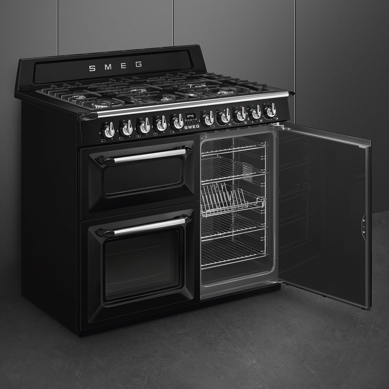 SMEG fornuis met gaskookplaat - 100cm - TR103BL
