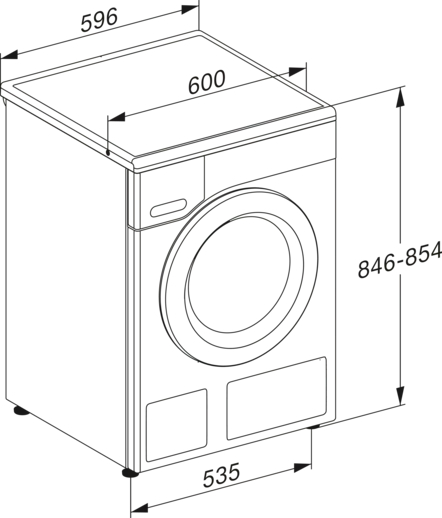 MIELE STANDARD CHROME EDITION Was-droogcombinatie 5 kg - WTD160WCS