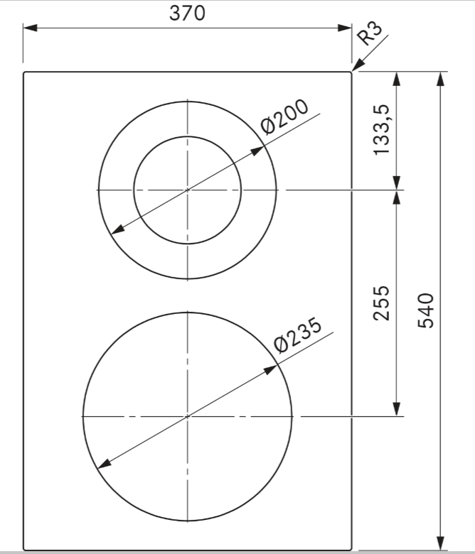 BORA inductiekookplaat - domino - PKCH3AB