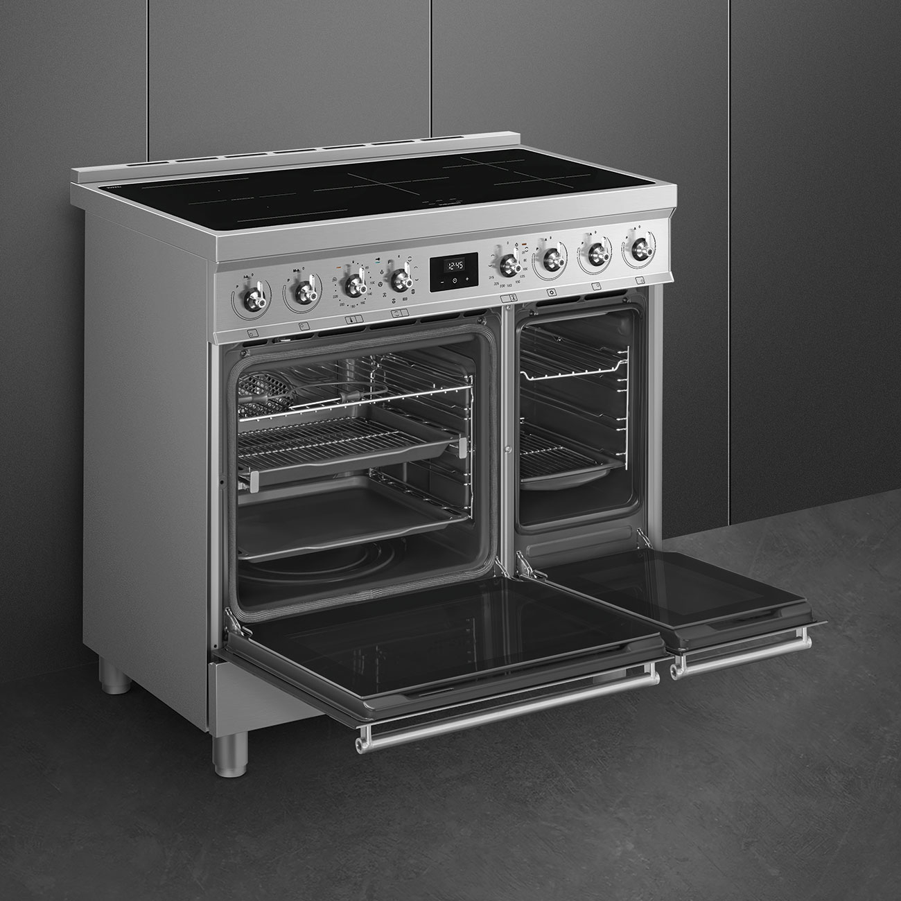 SMEG fornuis met inductie kookplaat - 90cm - C92IPX2