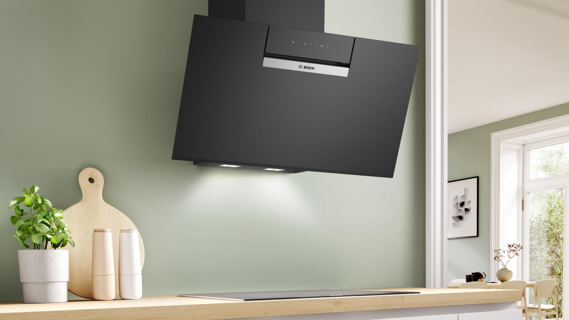 BOSCH SERIE 4 headfree dampkap - 80cm - DWK87FN60