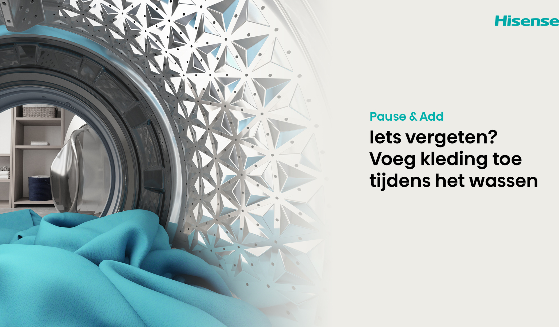 HISENSE was- droogcombinatie - WD3S9043BW3